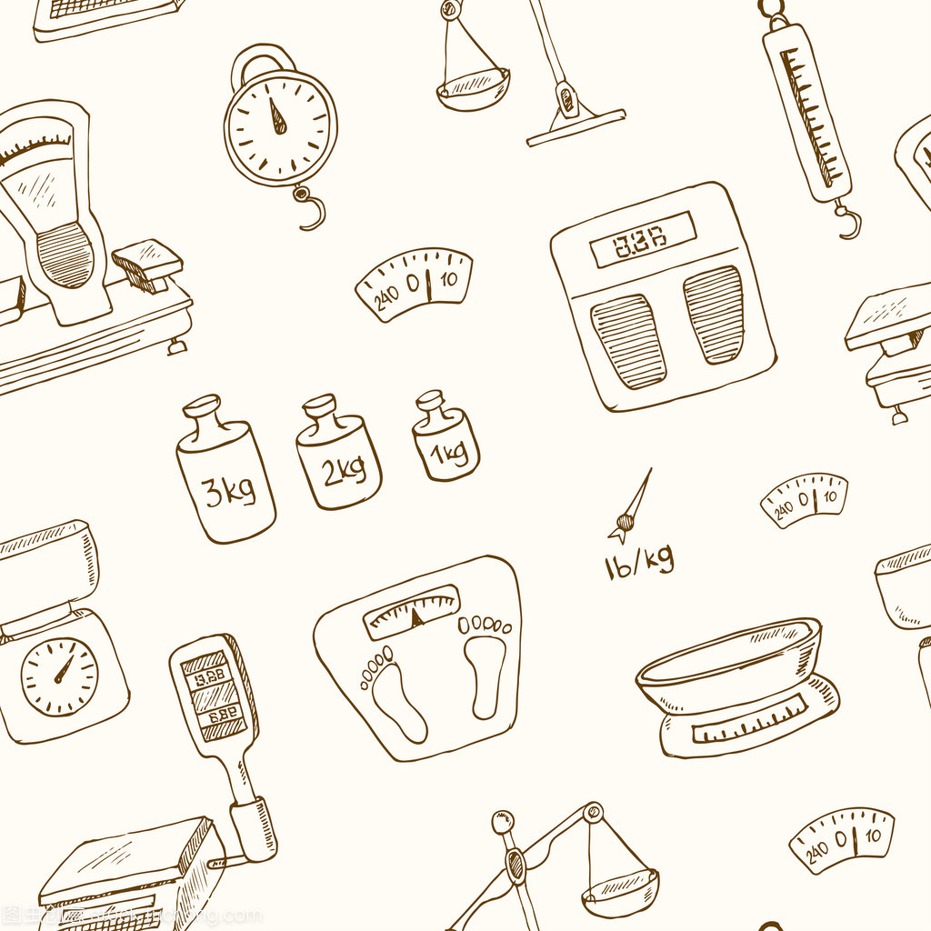 涂鸦称重机无缝模式矢量在包装装潢设计中的创新应用